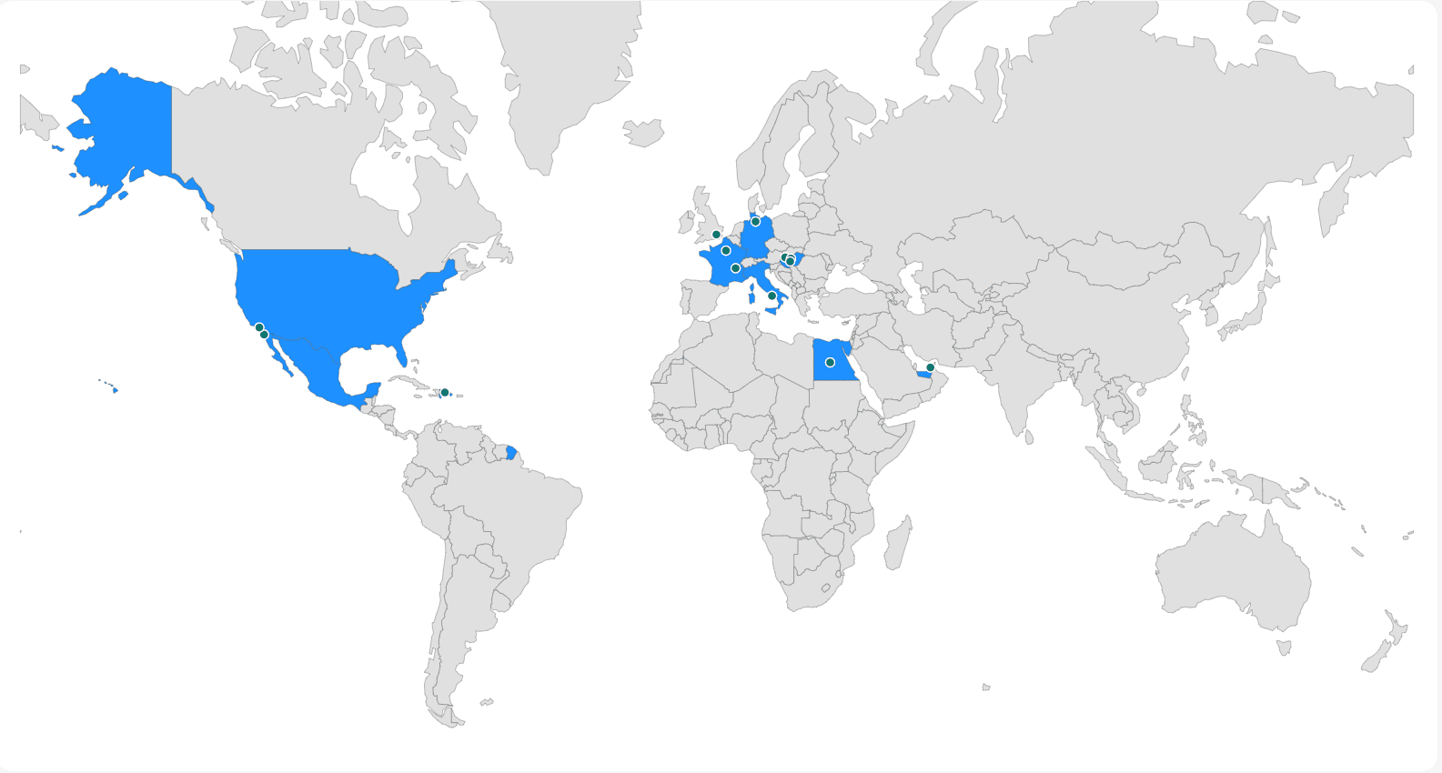 Visited country progress style